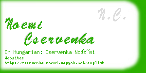 noemi cservenka business card